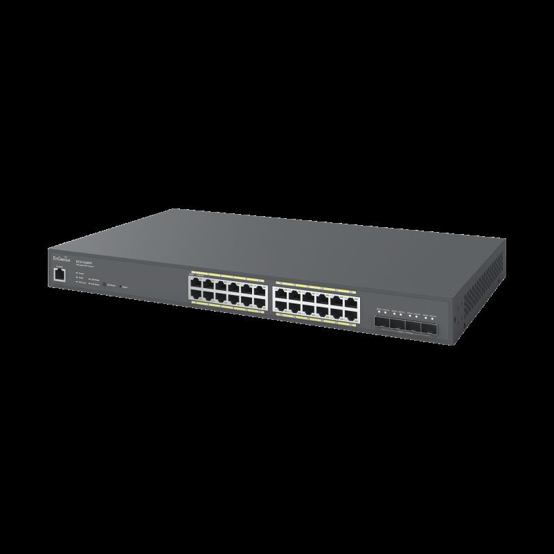 Switch PoE + Gigabit 410W de 24 puertos gestionado en la nube ECS1528FP