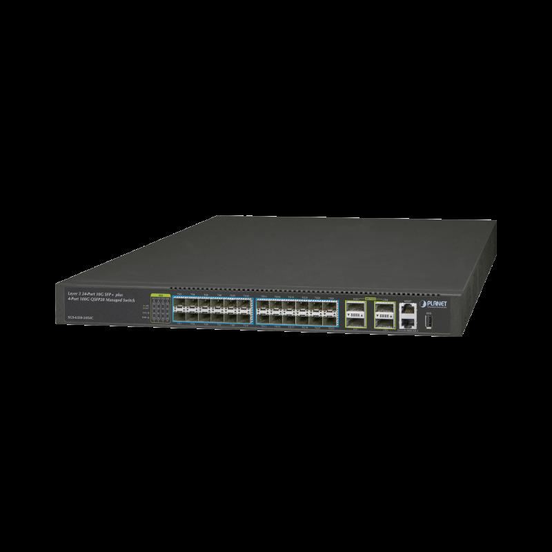Switch Administrable Capa 3 24 puertos 10G SFP+, 4 puertos 100G QSFP28 XGS-6350-24X4C