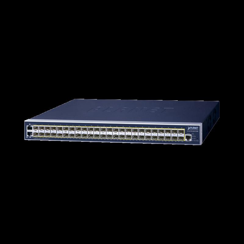 Switch Administrable L3, 46 puertos SFP, 2 puertos Combo TP/SFP, 4 puertos 10G SFP+ GS-6320-46S2C4XR