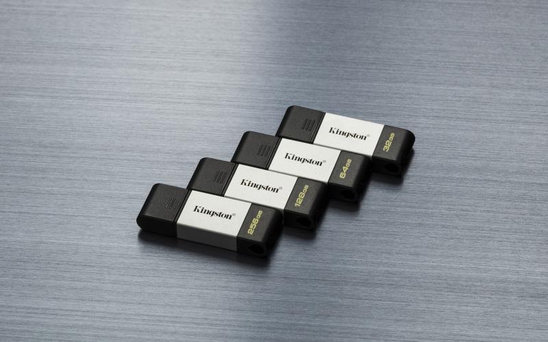 Kingston Technology DataTraveler 80 unidad flash USB 128 GB USB Tipo C 3.2 Gen 1 (3.1 Gen 1) Negro, 