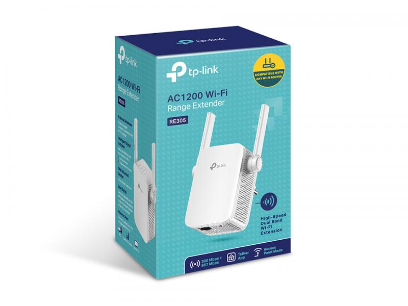 TP-LINK RE305 extensor de red Transmisor de red 10,100 Mbit/s Blanco