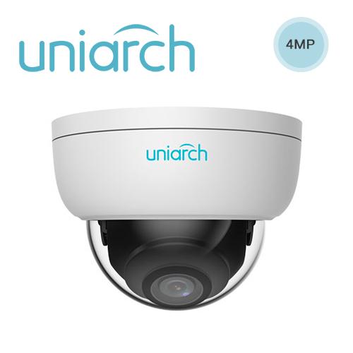 CAMARA IP DOMO IPC-D114-PF28 UNIARCH BY UNV 4MP 1080P / LENTE 2.8MM / IP67 / IK10 / DWDR / POE + 12V