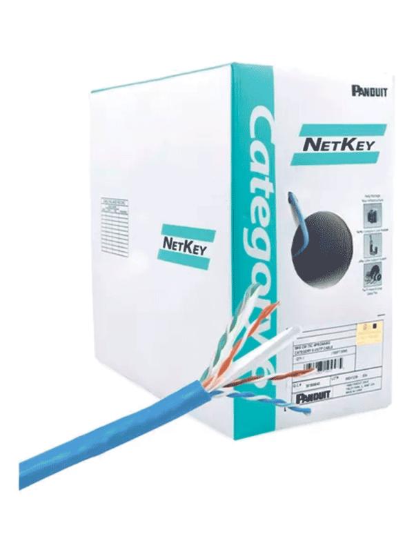 PANDUIT NUC6C04BU-FE CABLE CAT6 100% COBRE/ NETKEY/CAJA DE 305 METROS/COLOR AZUL/ 4 PARES/ 24 AWG / 