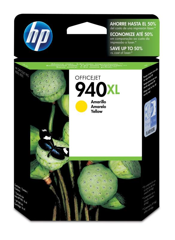 HP 940XL Original Amarillo 1 pieza(s) Alto rendimiento (XL)