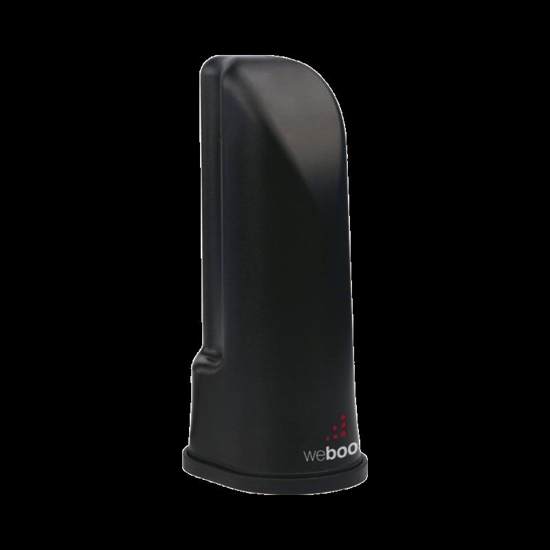 Antena de escritorio tipo cilindro color negra. Cubre las bandas de frecuencia celular. Especial par