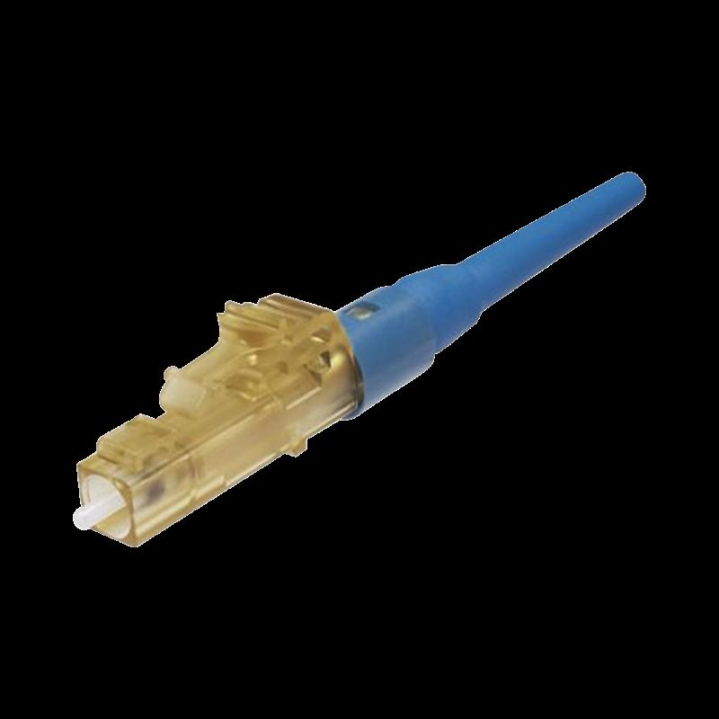 Conector de Fibra Óptica LC Simplex OptiCam, Monomodo 9/125 OS2, Pre-pulido, Color Azul FLCSSCBUY