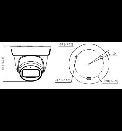 DAHUA HAC-HDW1200TL-A - Camara Domo 1080p/ Lente e 2.8mm/ Angulo de 103 Grados/ IR de 30 Mts/ Microf