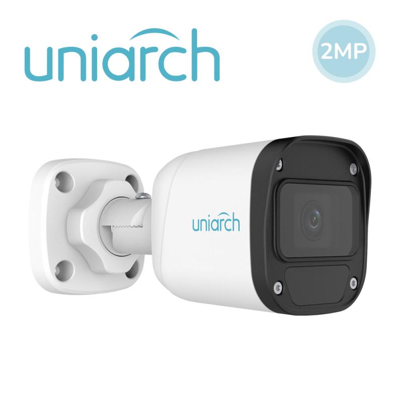 CAMARA IP BULLET IPC-B122-PF28 UNIARCH BY UNV 2MP 1080P / LENTE 2.8MM / IP67 / DWDR / POE + 12VDC