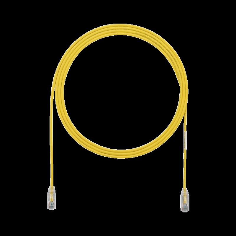 Cable de Parcheo TX6, UTP Cat6, Diámetro Reducido (28AWG), Color Amarillo, 7ft UTP28SP7YL