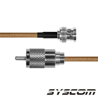 Cable RG142, con conectores BNC Macho / UHF Macho. SBNC-142-UHF-60