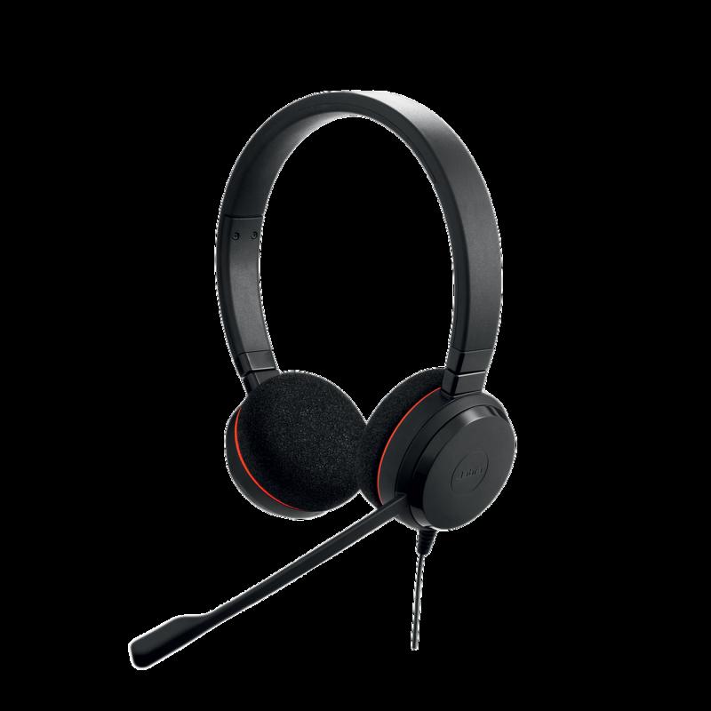 Jabra Evolve 20 Duo con conexión USB, micrófono con cancelación de ruido de última generación, 