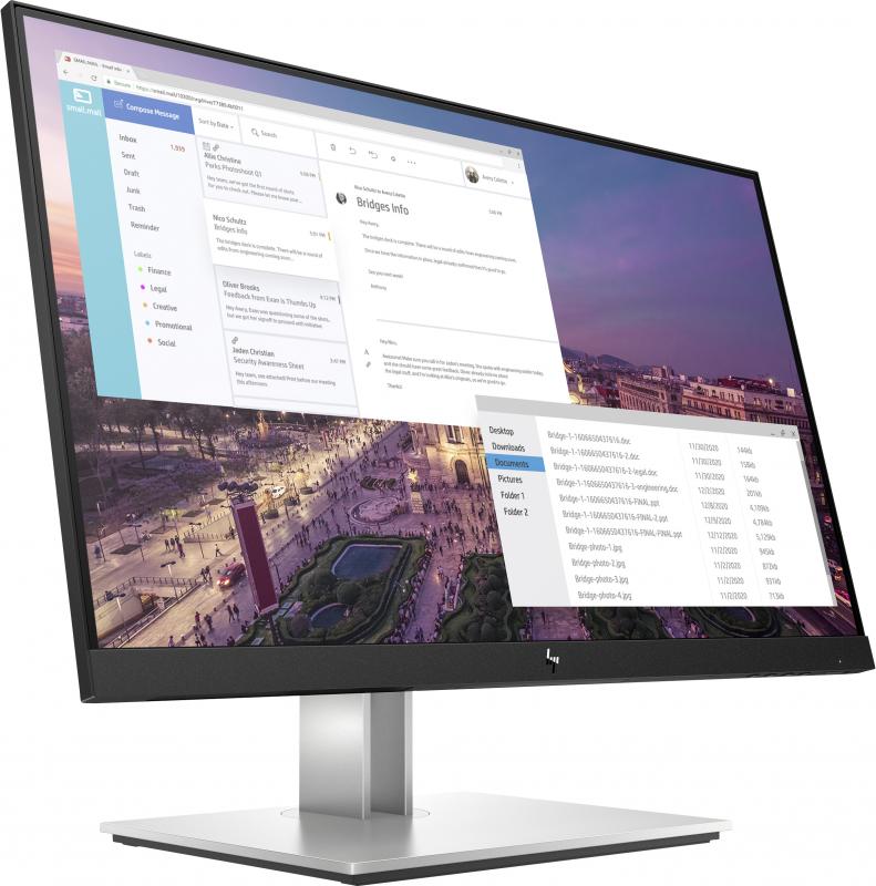 HP E-Series E23 G4 58.4 cm (23") 1920 x 1080 Pixeles Full HD LCD Negro, Plata
