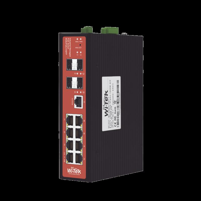 Switch Industrial 8 puertos / Administrable PoE / Puerto 1-2 PoE 24V/48V /  Puertos 3-8 puertos 802.