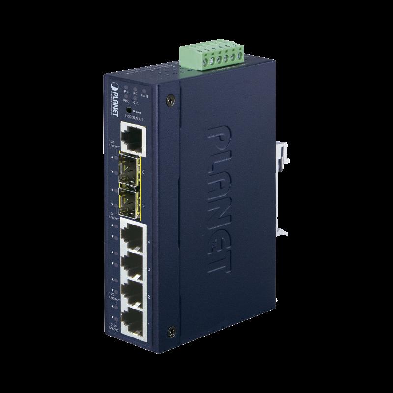 Switch Industrial Administrable Capa 2 con 4 Puertos 10/100/1000T y 2 puertos SFP 100/1000X IGS-5225
