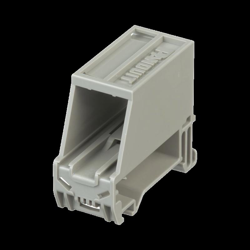 Adaptador de 1 Puerto, Para Conectores Tipo Mini-Com, Montaje en Riel Din Estándar de 35mm, Color G