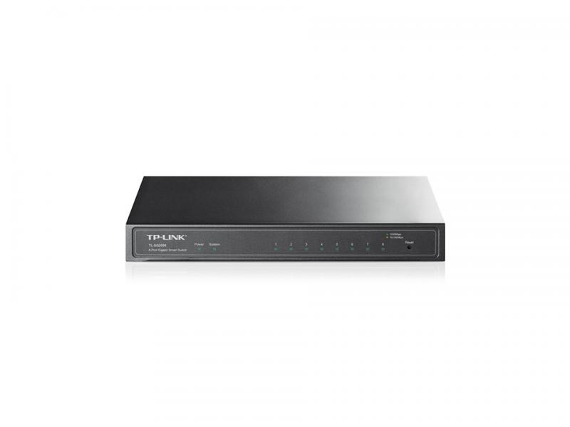 TP-LINK TL-SG2008 dispositivo de redes Gestionado Gigabit Ethernet (10/100/1000) Negro
