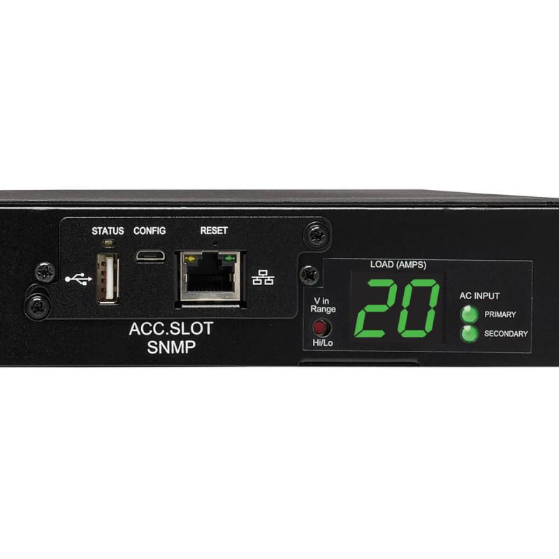 Tripp Lite PDUMH20HVATNET PDU Monofásico Controlable con Switch de Transferencia Automática 3.8kW,