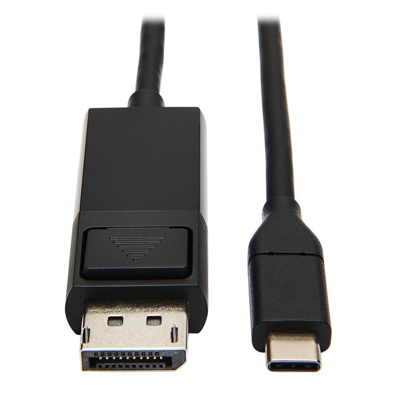 Tripp Lite U444-003-DP-BE Cable Adaptador USB-C a DisplayPort, 4K 60Hz, Conector DP de Seguridad, HD