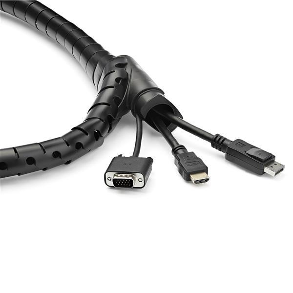 StarTech.com Tubo Organizador de Cables de 2.5m con 25mm de Diámetro - Tipo Espiral