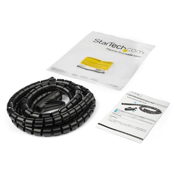 StarTech.com Tubo Organizador de Cables de 1.5m con 25mm de Diámetro - Tipo Espiral