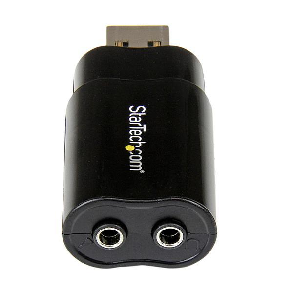 StarTech.com Tarjeta de Sonido Estéreo USB Externa Adaptador Convertidor - Negro