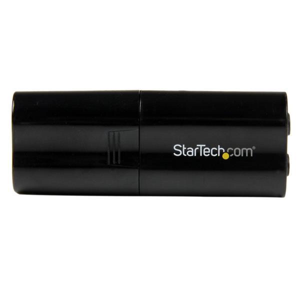 StarTech.com Tarjeta de Sonido Estéreo USB Externa Adaptador Convertidor - Negro