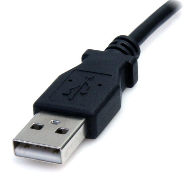 StarTech.com Cable Adaptador 2m USB A Macho a Conector Coaxial Barrel Alimentación Corriente Tipo M