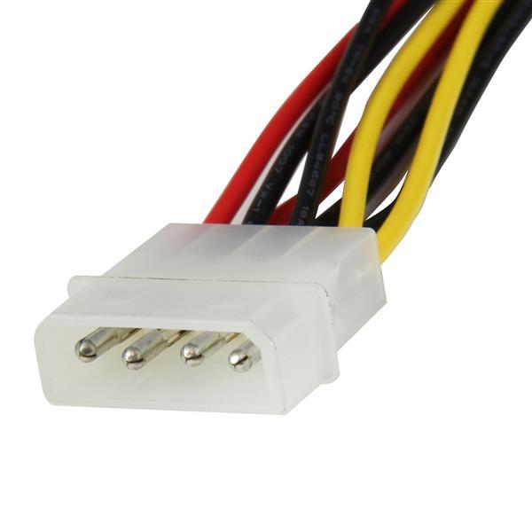 StarTech.com Adaptador Cable 30cm Divisor Molex 4 Pines LP4 a Doble SATA en Ángulo Derecho Cierre S