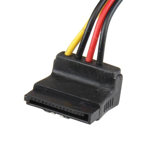StarTech.com Adaptador Cable 30cm Divisor Molex 4 Pines LP4 a Doble SATA en Ángulo Derecho Cierre S