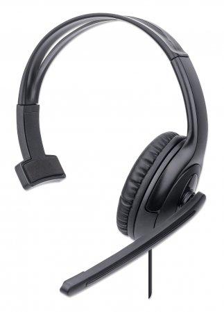 Manhattan 179874 audífono y auriculare Auriculares Diadema USB tipo A Negro