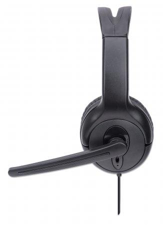 Manhattan 179874 audífono y auriculare Auriculares Diadema USB tipo A Negro