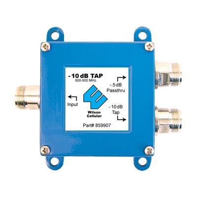 Separador TAP -10 dB con rango de frecuencia de 700 a 2500 MHz. Ideal para separar la antenas a dife