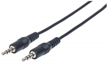 Manhattan 354585 cable de audio 5 m 3,5mm Negro