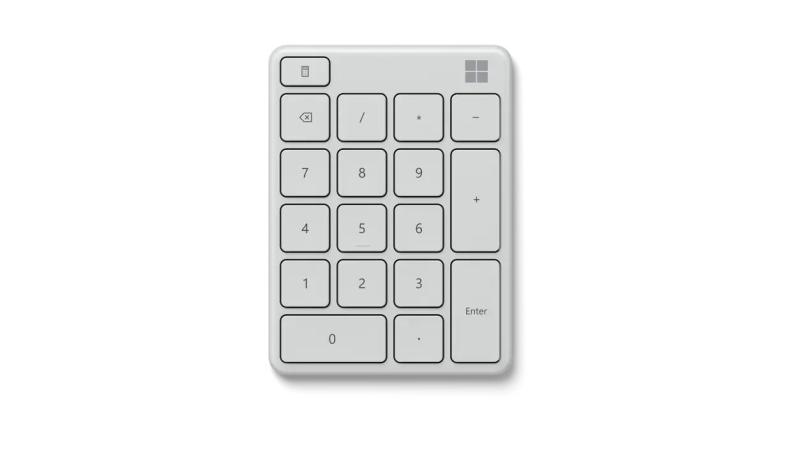 Microsoft Number Pad teclado numérico Universal Bluetooth Blanco