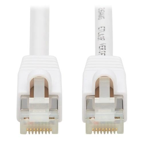 Tripp Lite N262AB-025-WH Cable Ethernet S/FTP Antibacteriano Snagless Certificado Cat6a 10G (RJ45 M/