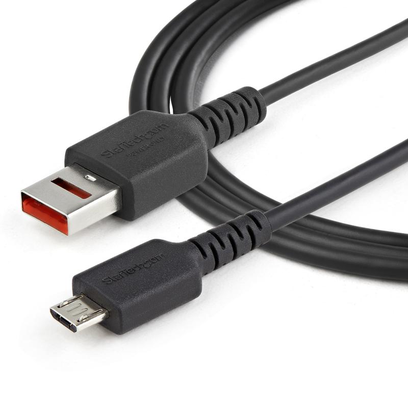 StarTech.com Cable de Carga de 1m con Seguridad - Cable USB-A a Micro USB de Carga Solamente con Blo