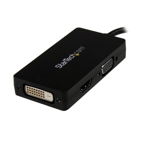 StarTech.com Adaptador DisplayPort a VGA DVI o HDMI - Convertidor A/V 3 en 1 para viajes - 1080p - 1