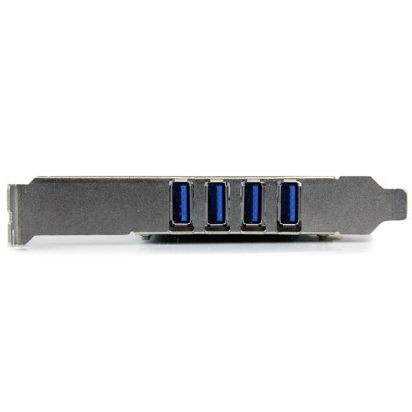 StarTech.com Adaptador Tarjeta PCI Express PCI-E 4 Puertos USB 3.0 UASP 2 Canales de 5Gbps con Alime