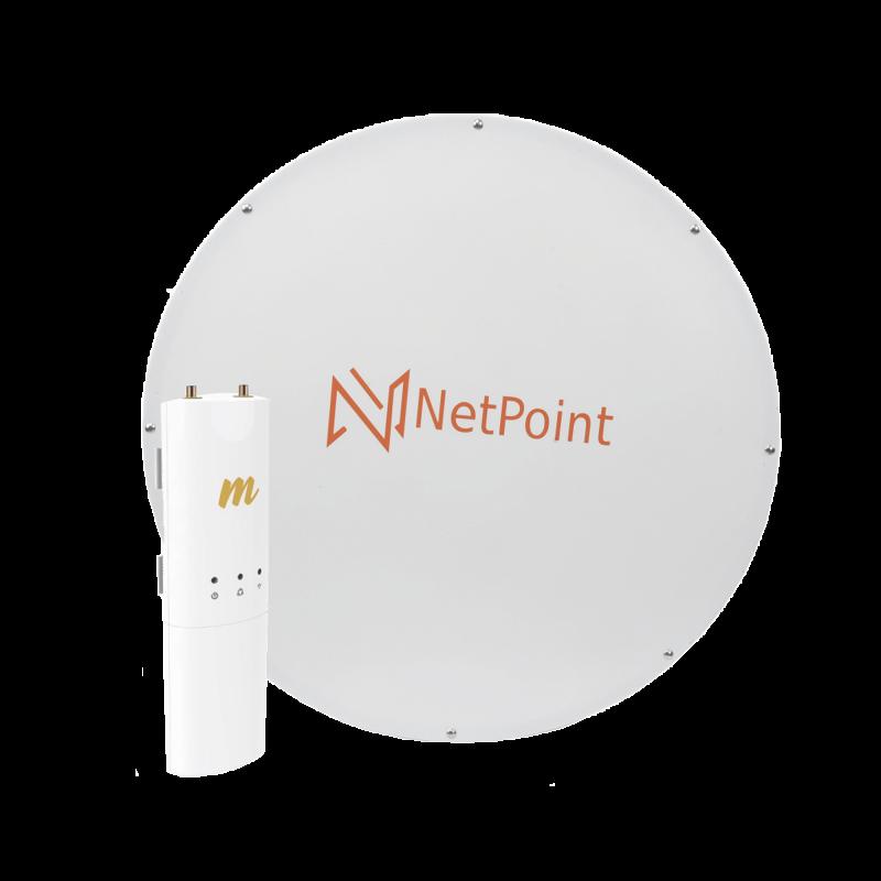 Kit de radio C5C con Antena de 37 dBi, Frecuencia (4.9-6.2 GHz), ideal para distancia de hasta 100 k