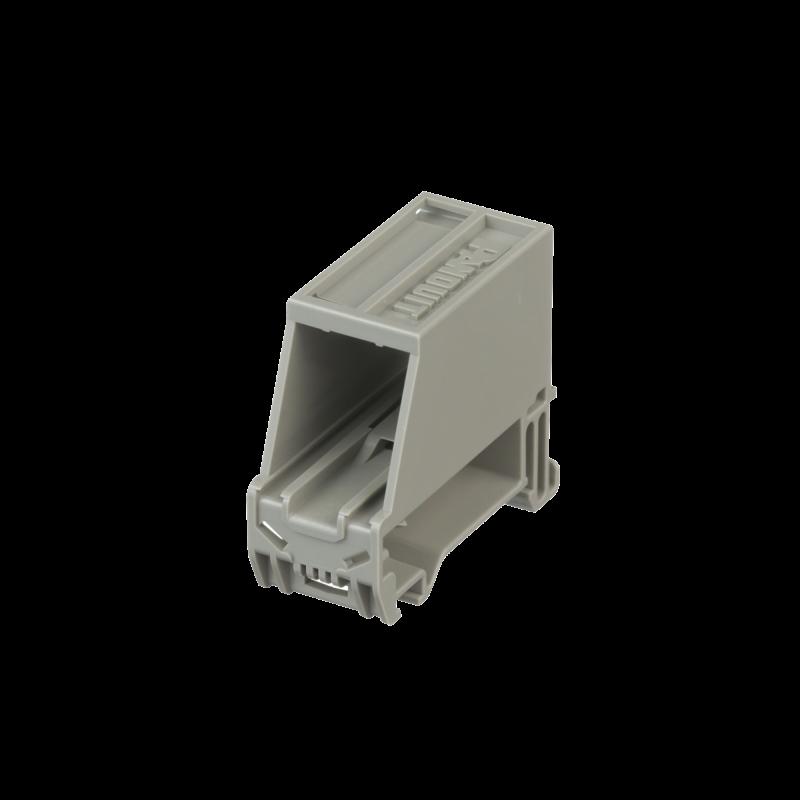 Adaptador de 1 Puerto, Para Conectores Tipo Mini-Com, Blindado, Montaje en Riel Din Estándar de 35m