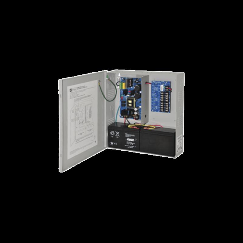 Fuente de poder ALTRONIX dual de 12 Vcd o 24 Vcd @ 6 Amper, para 8 cámaras, con voltaje de entrada 