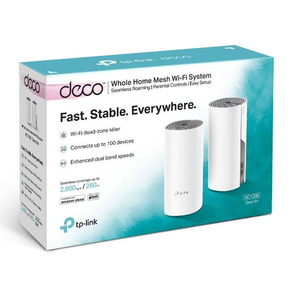 TP-LINK DECOE4 sistema wi-fi de malla Doble banda (2,4 GHz / 5 GHz) Wi-Fi 5 (802.11ac) Blanco 2 Exte