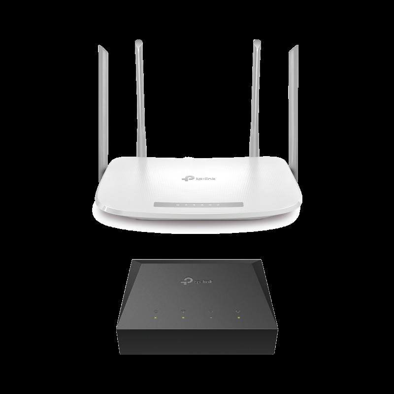 Kit de ONU Gigabit XZ000G3 con Router Router Inalámbrico ISP doble banda AC, Hasta 1167 Mbps, 4 ant