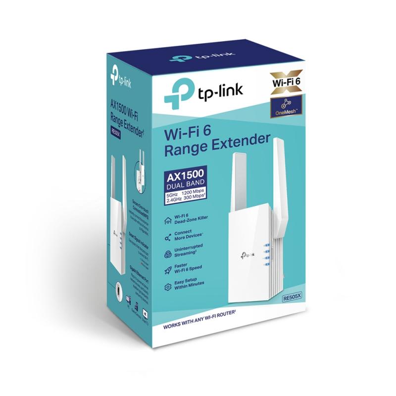 TP-LINK RE505X extensor de red Transmisor y receptor de red Blanco 10, 100, 1000 Mbit/s
