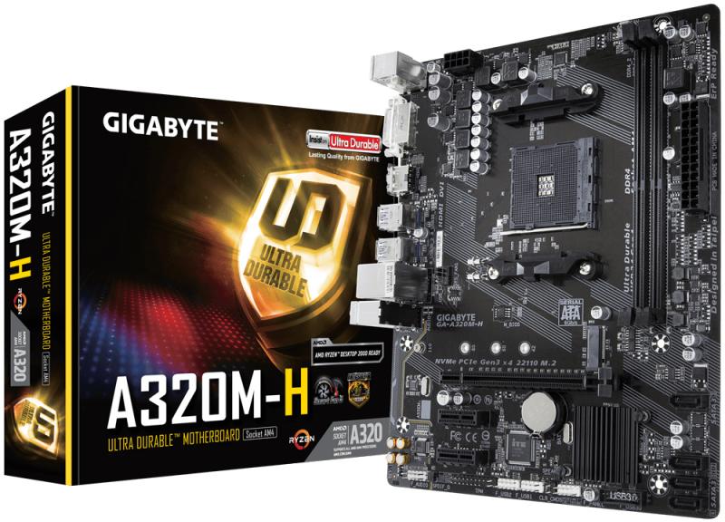 Gigabyte GA-A320M-H placa base AMD A320 Enchufe AM4 Micro ATX