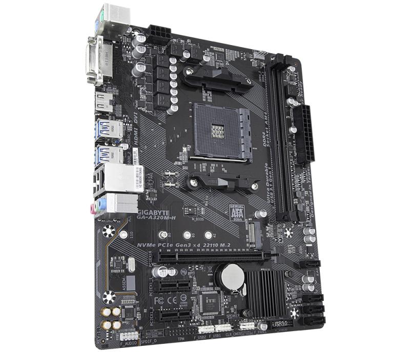 Gigabyte GA-A320M-H placa base AMD A320 Enchufe AM4 Micro ATX