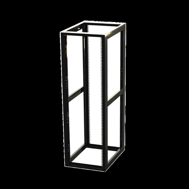 Rack Estándar 19\" de 4 Postes, Acero, 37 Unidades, Profundidad Ajustable. EI-QR-3237-R2