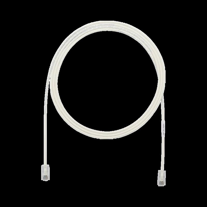 Cable de Parcheo UTP Cat6A, CM/LSZH, Diámetro Reducido (28AWG), Color Blanco Mate, 4ft UTP28X4