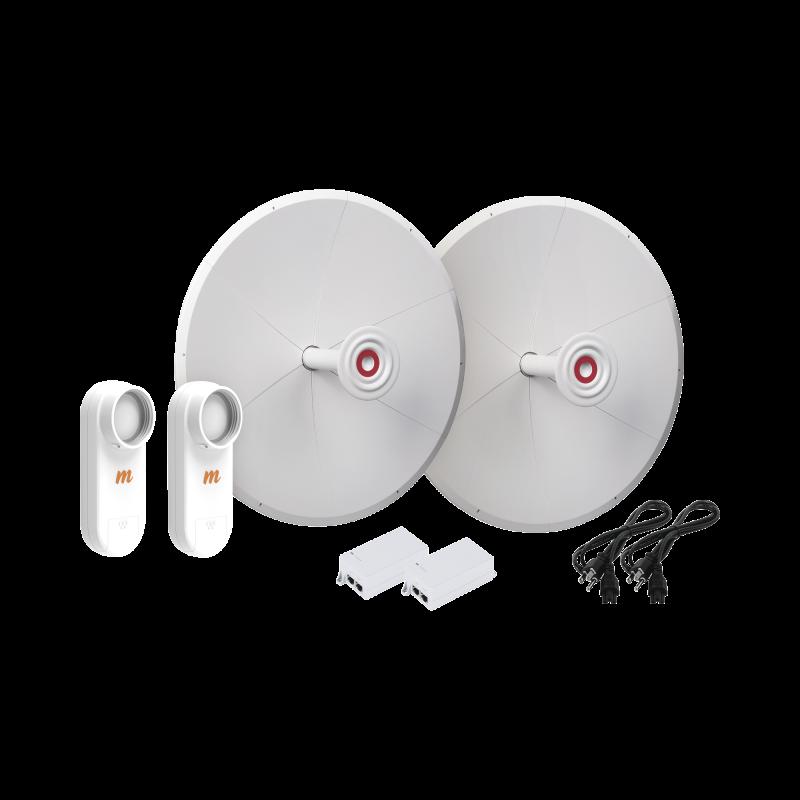Kit de 2 radios C5X con antenas N5-X25-2PACK (25 dBi), rango de frecuencia extendida (4.9 a 6.4 GHz)