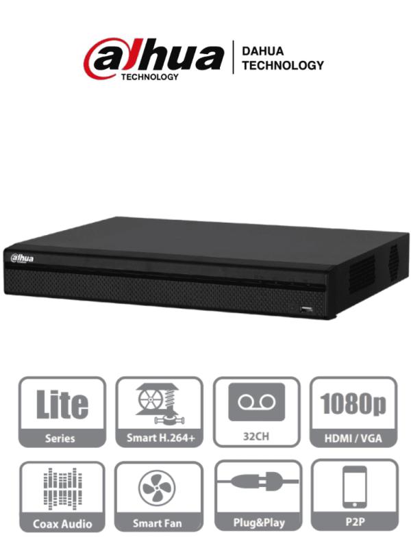 DAHUA XVR5232AN-S2 - DVR de 32 Canales de 4 Megapixeles Lite/ 1080p/ H.264+/ 2 Bahías de Discos Dur